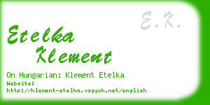 etelka klement business card